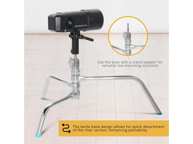Flashpoint 20' Quick Release Turtle Base C-Stand Kit with 2.5' Grip Head & 20' Grip Arm (Chrome)