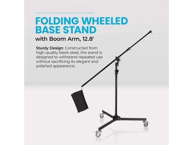 Flashpoint 12.8' Folding Wheeled Base Stand with Boom Arm