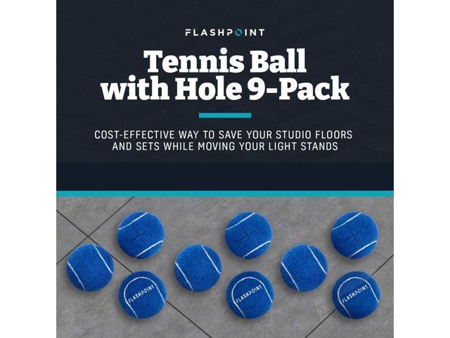 Flashpoint Pre Cut Tennis Ball for Light Stands 9-Pack