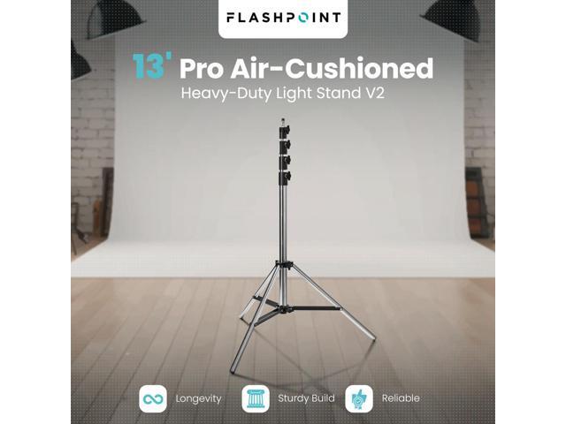 Flashpoint Pro Heavy-Duty Air-Cushioned Light Stand (Chrome, 13')