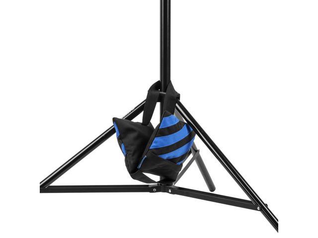 Flashpoint Empty Saddle Sandbag, Water-Resistant Cordura Nylon - (5 lb Capacity, Blue & Black Stripes)