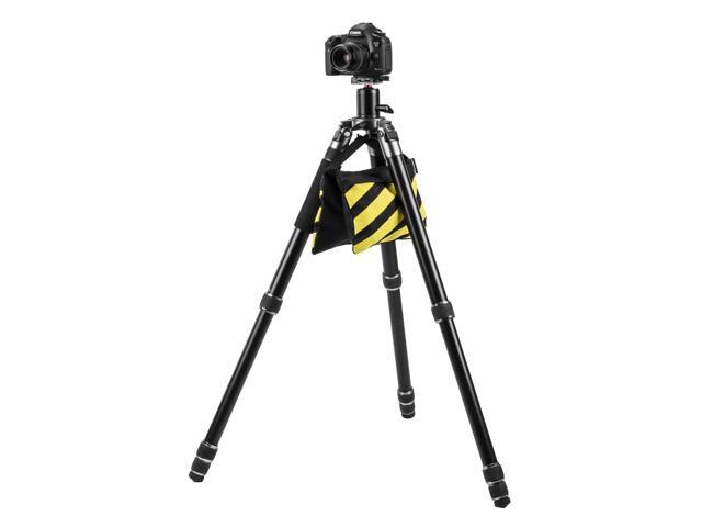 Flashpoint Empty Saddle Sandbag, Water-Resistant Cordura Nylon - (15 lb Capacity, Yellow & Black Stripes)