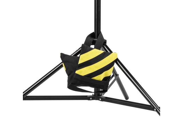 Flashpoint Empty Saddle Sandbag, Water-Resistant Cordura Nylon - (5 lb Capacity, Yellow & Black Stripes)