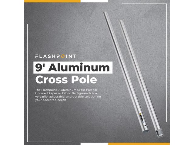 Flashpoint 9' Aluminum Cross Pole for Uncored Paper or Fabric Backgrounds