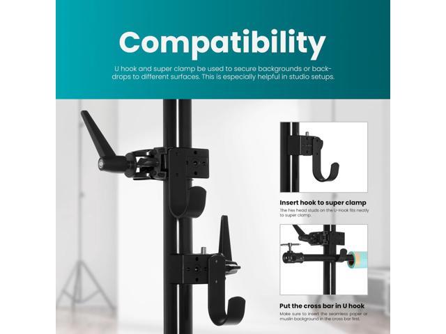 Flashpoint U-Hook Cross Bar Holders for Super Clamp - Pair