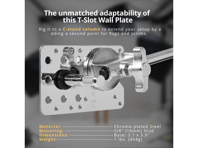 Flashpoint T-Slot Wall Plate with 3' Baby Pin and VESA Mount
