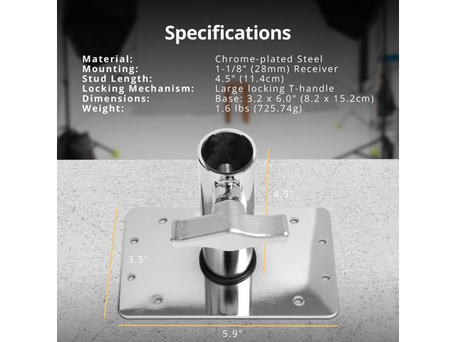 Flashpoint Wall Plate with 1-1/8' Locking Receiver