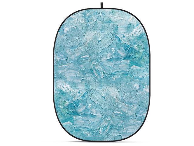 Glow CBA-PA0003 5x6.5' Fabric Collapsible Backdrop, Abstract Painting