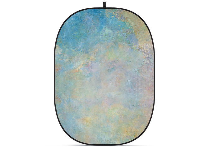 Glow CBA-PA0007 5x6.5' Fabric Collapsible Backdrop, Abstract Painting