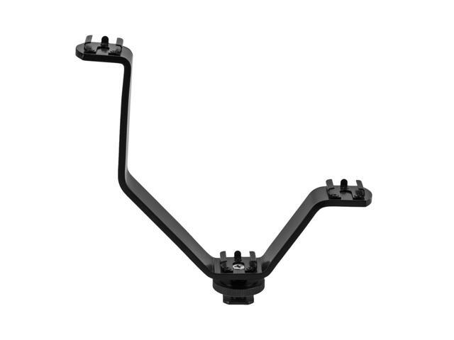 Flashpoint Triple Shoe Mount V-Bracket For DSLR Camera Video Lights, Monitors or Microphones