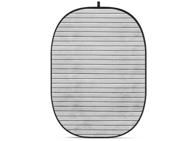 Glow CBA-WW0003 5x6.5' Fabric Collapsible Backdrop, Wooden Wall