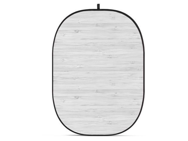 Glow CBA-WW0006 5x6.5' Fabric Collapsible Backdrop, Wooden Wall