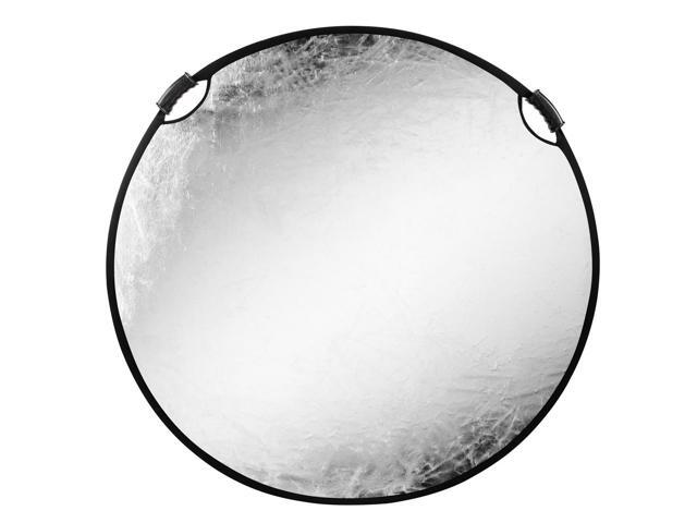 Glow Circular Collapsible Reflector with Handles (52', Silver/White)