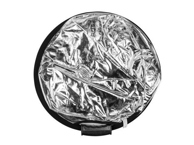 Glow Circular Collapsible Reflector with Handles (52', Silver/White)