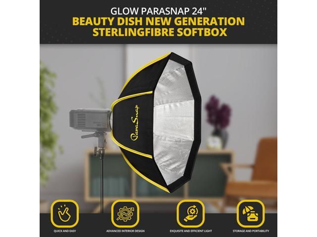 Glow ParaSnap 24' Beauty Dish New Generation SterlingFibre Softbox with Bowens Mount