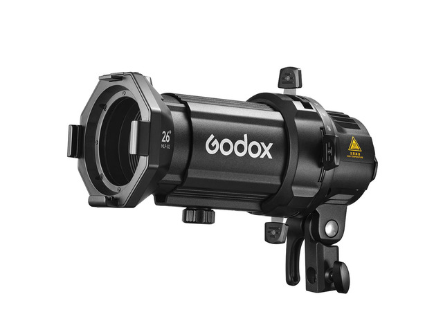 Godox Projection Attachment with 26 Degree Interchangeable Lens for ML30 and ML60 LED Lights, Black