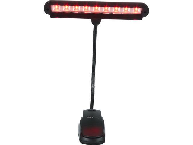 Gator Cases Frameworks Clip-on LED Music Lamp with Adjustable Neck for Music Stands, Red