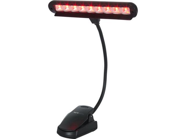 Gator Cases Frameworks Clip-on LED Music Lamp with Adjustable Neck for Music Stands, Red