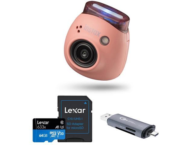 Fujifilm Instax Pal Digital Camera, Powder Pink, Bundle with Essentials Kit