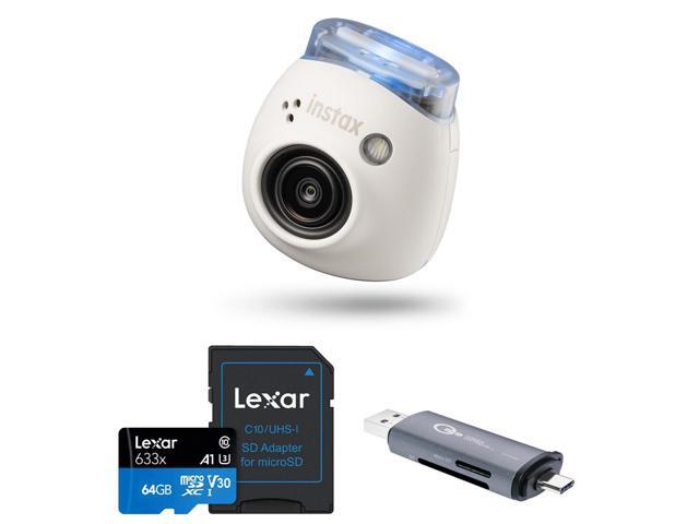 Fujifilm Instax Pal Digital Camera, Milky White, Bundle with Essentials Kit