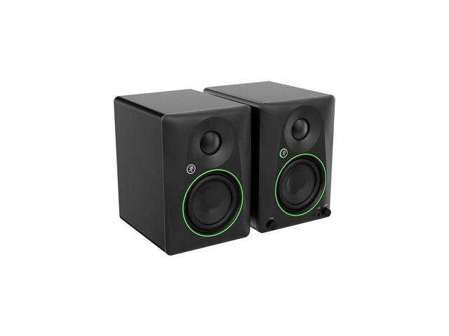 Mackie CR4.5 4.5' Creative Reference Powered Studio Monitors, Pair, Black, Bundle with 2x Studio Monitor Stand & 2x 6' Platinum Pro Interconnect Cable