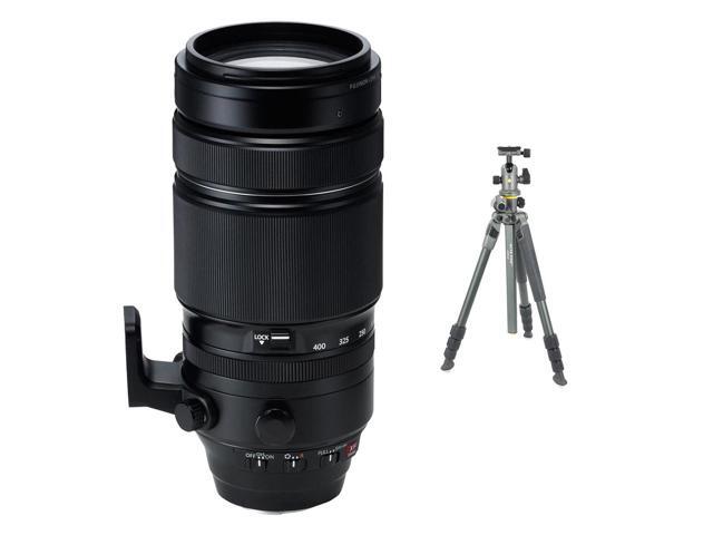 Fujifilm XF 100-400mm f/4.5-5.6 R LM OIS WR Lens, Bundle with VEO 3T+ 264AB 4-Section Aluminum Travel Tripod and BH-160S Ball Head