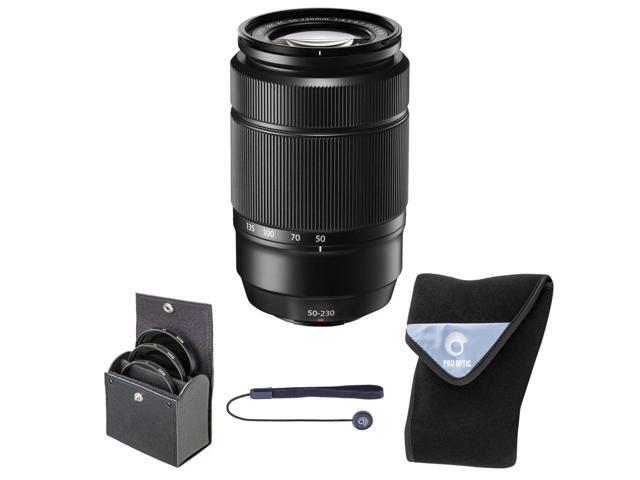 Fujifilm XC 50-230mm f/4.5-6.7 OIS II Lens, Black, Bundle with 58mm Filter Kit and Lens Wrap