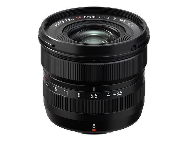 Fujifilm XF 8mm f/3.5 R WR Lens, Black, Bundle with 62mm Filter Kit, Soft Lens Case, Cleaning Kit, Lens Pen Cleaner and Lens Cap Tether