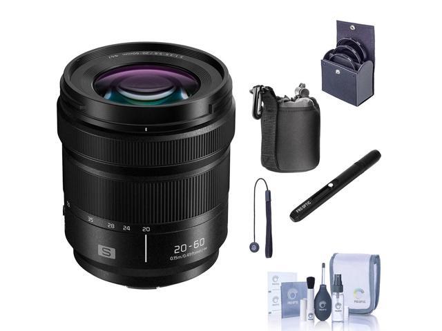Panasonic Lumix S 20-60mm f/3.5-5.6 Lens for L Mount, Bundle with ProOptic 67mm Filter Kit, Pouch, Lens Cleaner, Cleaning Kit, Lens Cap Tether