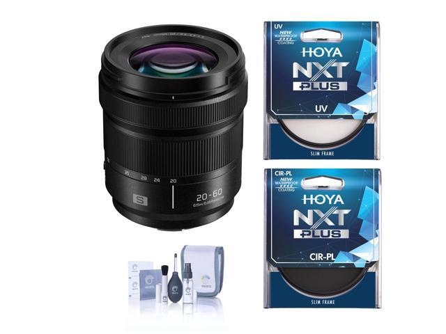 Panasonic LUMIX S 20-60mm f/3.5-5.6 Lens for L Mount, Bundle with Hoya NXT Plus 67mm CPL+UV Filter Kit, Cleaning Kit