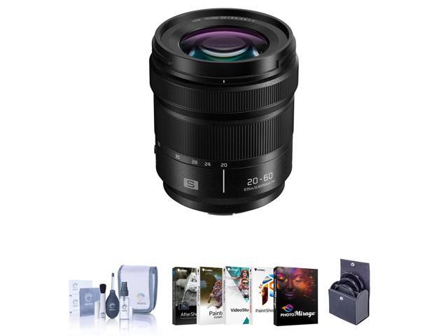 Panasonic LUMIX S 20-60mm f/3.5-5.6 Lens for L Mount, Bundle with ProOptic 67mm Filter Kit, PC Software Kit, Cleaning Kit