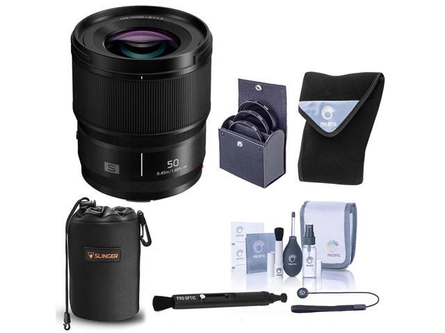 Panasonic LUMIX S 50mm f/1.8 Lens for L Mount, Bundle with ProOptic 67mm Filter Kit, Pouch, Lens Cleaner, Lens Wrap, Cleaning Kit, Lens Cap Tether