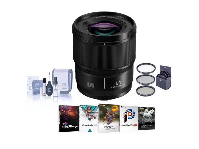 Panasonic LUMIX S 50mm f/1.8 Lens for L Mount, Bundle with ProOptic 67mm Filter Kit, PC Software Kit, Filter Kit, Cleaning Kit