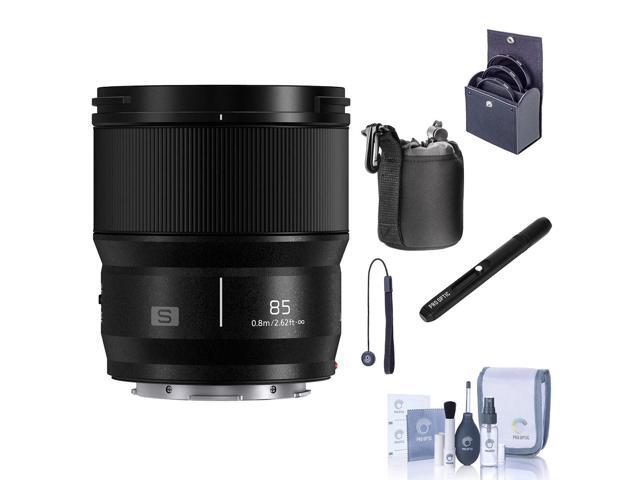Panasonic Lumix S 85mm f/1.8 Lens for L Mount, Bundle with ProOptic 67mm Filter Kit, Pouch, Lens Cleaner, Cleaning Kit, Lens Cap Tether