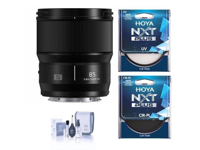 Panasonic LUMIX S 85mm f/1.8 Lens for L Mount, Bundle with Hoya NXT Plus 67mm CPL+UV Filter Kit, Cleaning Kit