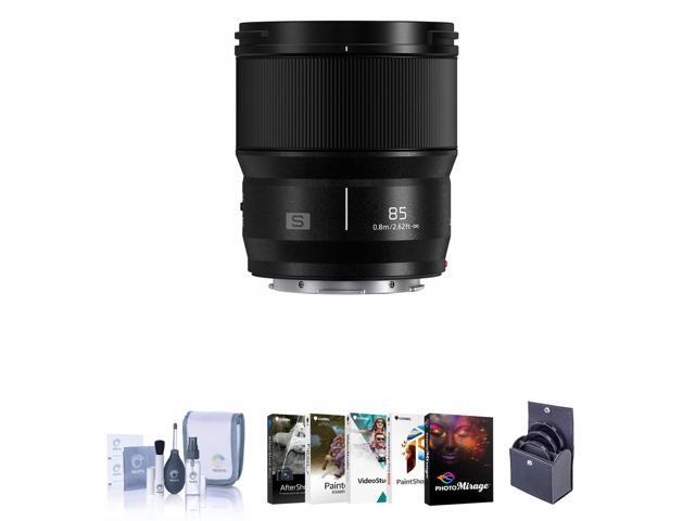Panasonic LUMIX S 85mm f/1.8 Lens for L Mount, Bundle with ProOptic 67mm Filter Kit, PC Software Kit, Cleaning Kit