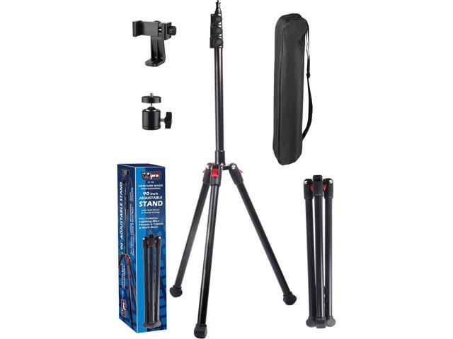 vidpro st-90 venturemaxx professional 90-inch adjustable stand - lightweight tripod compatible with cameras camcorders smartphones ring lights...