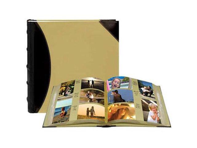 Pioneer Photo Album Sewn BookBound Photo Album, Fabric Leatherette Cover, Holds 500 4x6' Photos, 5 Per Page, Color: Black/Beige. (Case Of 6)