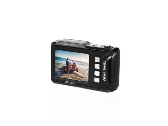 Minolta MN60WP Waterproof Dual Screen Digital Camera, Black