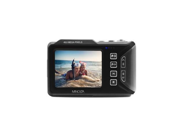 Minolta MN60WP Waterproof Dual Screen Digital Camera, Black