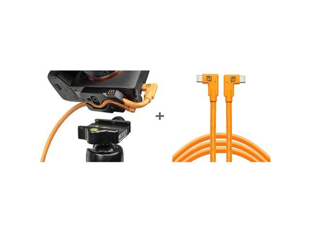 Tether Tools TetherGuard LeverLock Plate and 15' USB-C Dual RA Cable, Orange