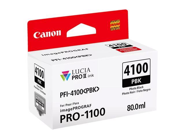 Canon PFI-4100 80ml Pigment Ink Tank for imagePROGRAF PRO-1100 Printer, Photo Black