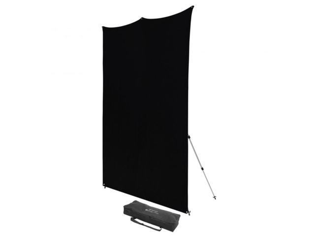 Westcott 8x8' X-Drop Pro Wrinkle-Resistant Backdrop Kit with Stand, Rich Black