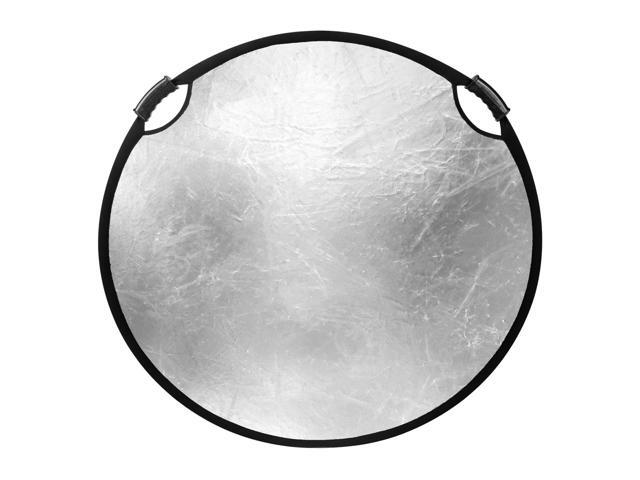 Glow Circular Collapsible Reflector with Handles (42', Silver/White)