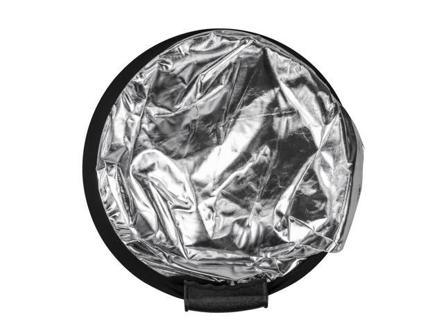 Glow Circular Collapsible Reflector with Handles (42', Silver/White)