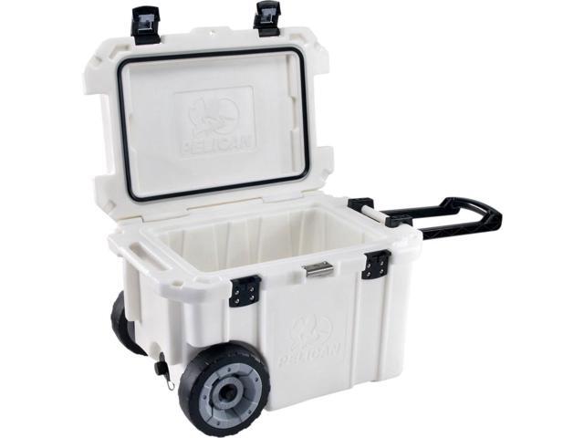 Pelican 45QW-1-WHT 45 qt Elite Cooler With Built in Wheels, White