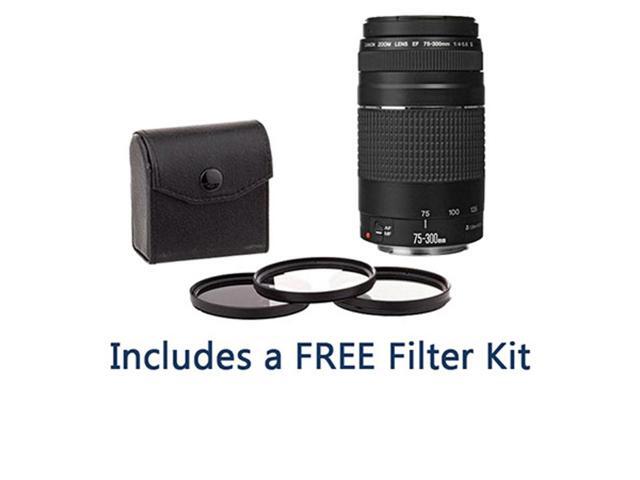 Canon EF 75-300mm f/4-5.6 III Lens with ProOptic 58mm Filter Kit