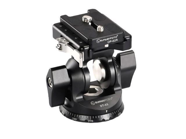 SunwayFoto DT-03 Two-Way Tilt Head with Clamp and Quick Release Plate