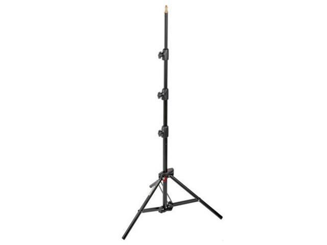Manfrotto 1051BAC 83' Air Cushioned Aluminum Mini Compact Stand with 4-Sections & 3 Risers, Black - Pack of 3 Stands