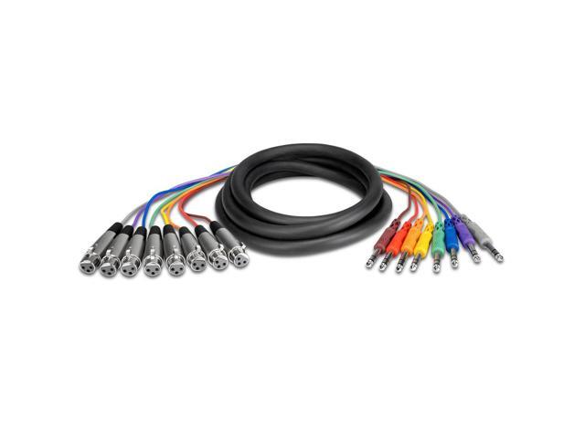 Hosa 22.96'/7m 8-Channel Stereo Male 1/4' Phone to Female 3-Pin XLR Snake Cable
